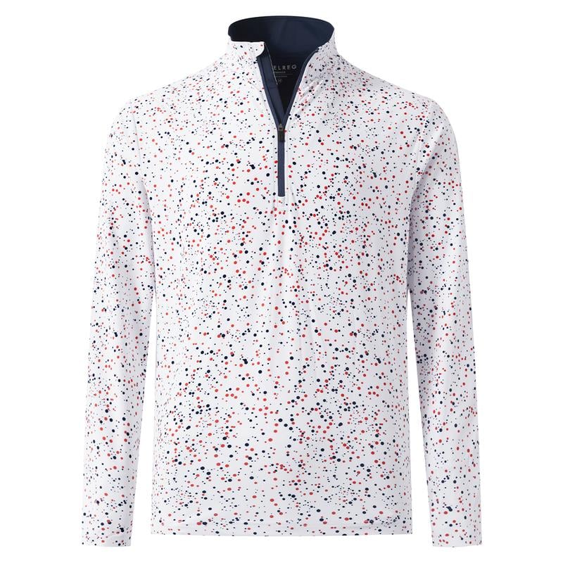 MAELREG Men’s Quarter Zip Golf Pullover, Dry Fit Long Sleeve Performance Sweatshirt, Moisture Wicking 1/4 Zip Printed Athletic Top