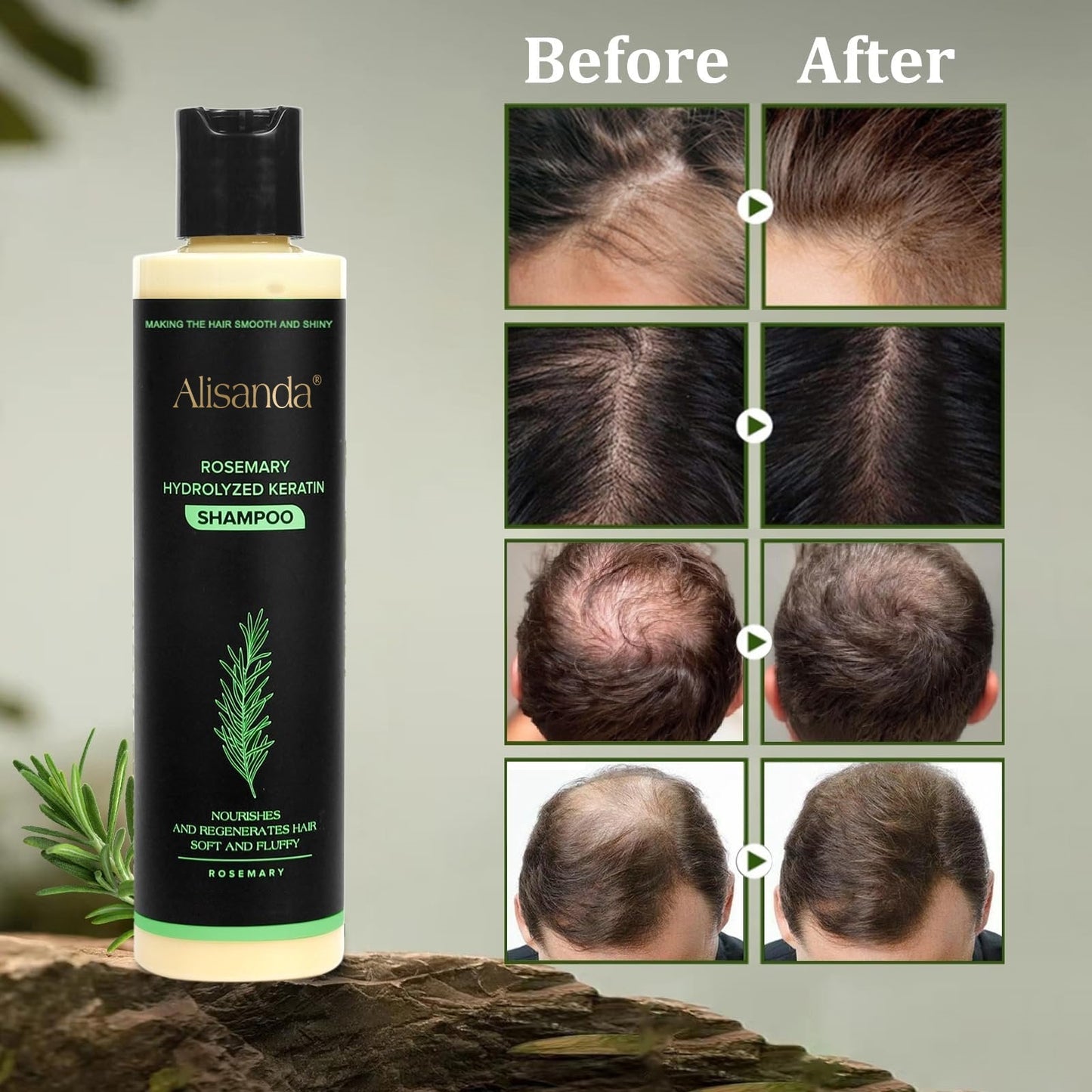 🔥LAST DAY 50% OFF - 🎅Alisanda® Organic Rosemary Hair Growth Shampoo