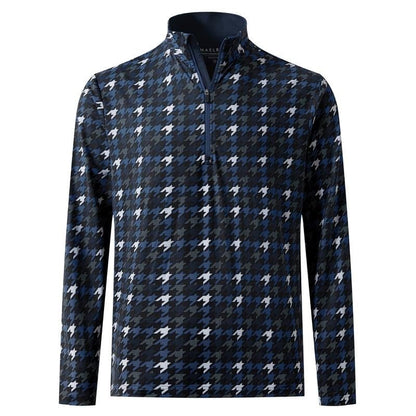 MAELREG Men’s Quarter Zip Golf Pullover, Dry Fit Long Sleeve Performance Sweatshirt, Moisture Wicking 1/4 Zip Printed Athletic Top