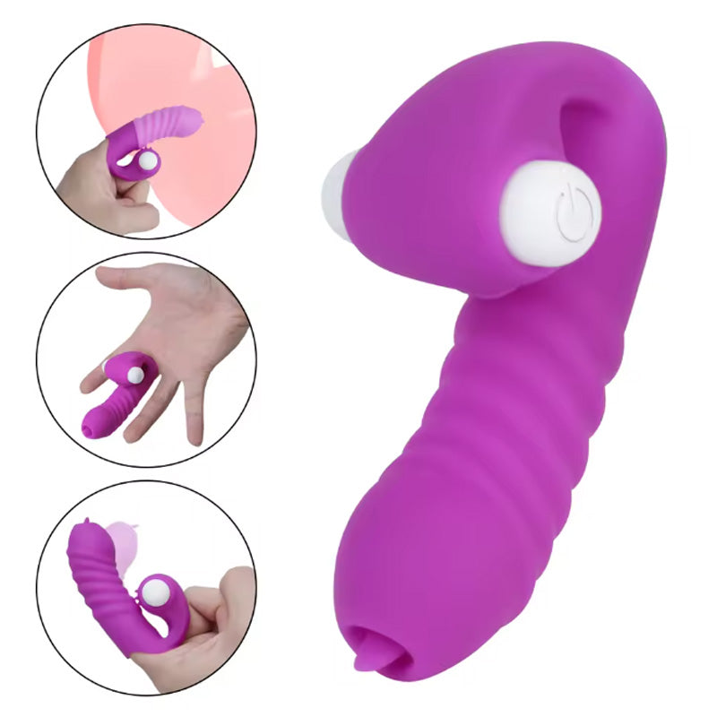 🔥LAST DAY 53% OFFF - Tongue licking vibrating finger sleeve