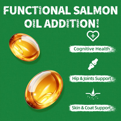 Natural Cat Grass Treats for Hairball Relief & Dental Care – Tasty Catnip Snacks by JUSTTRY, 13.4oz