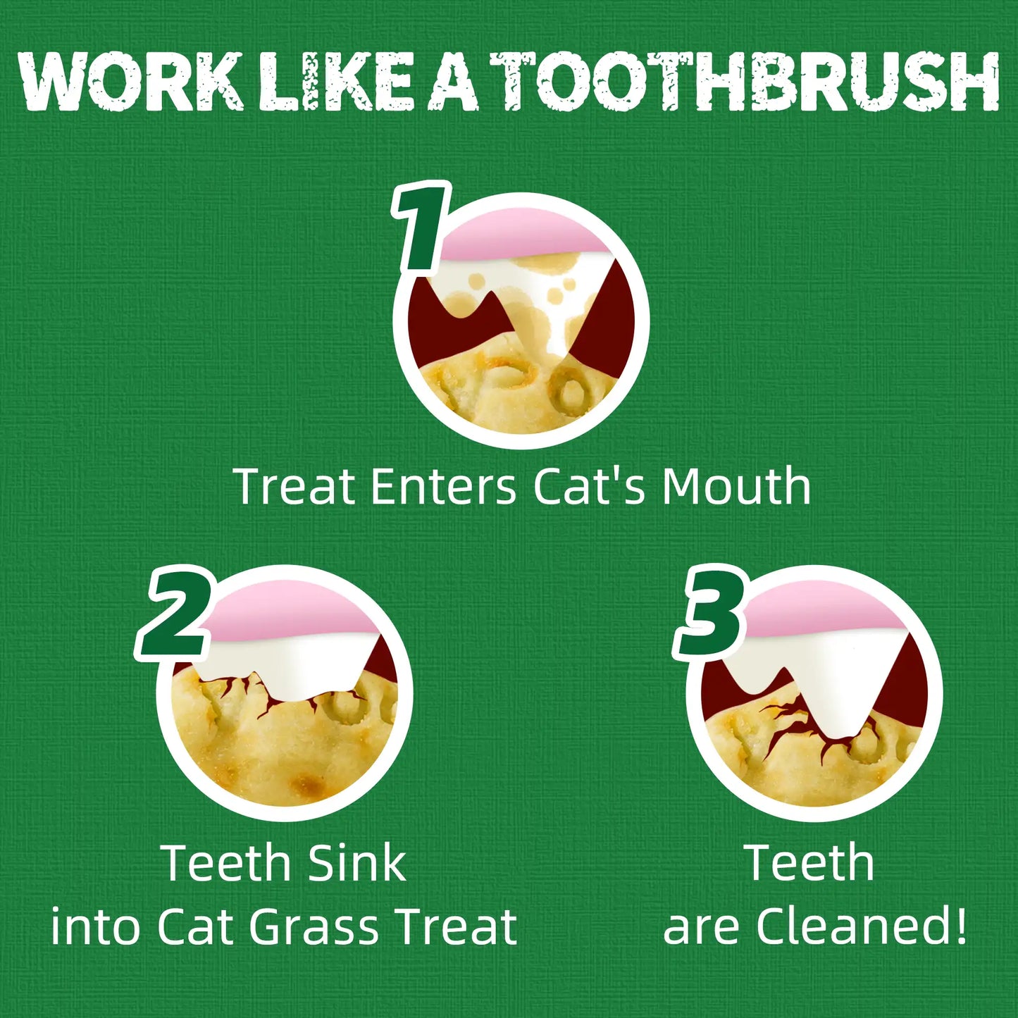 Natural Cat Grass Treats for Hairball Relief & Dental Care – Tasty Catnip Snacks by JUSTTRY, 13.4oz