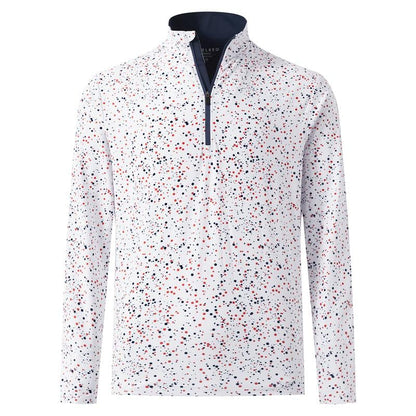 MAELREG Men’s Quarter Zip Golf Pullover, Dry Fit Long Sleeve Performance Sweatshirt, Moisture Wicking 1/4 Zip Printed Athletic Top