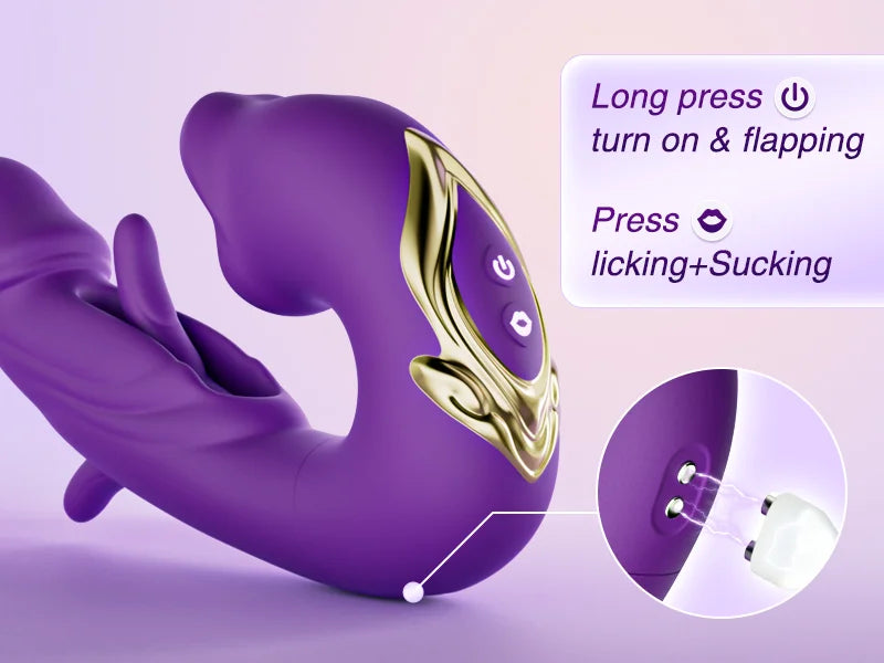 💥New on sale 2026 💞G-Spot Vibrator Female Sex Toy, featuring 7 slapping vibration modes and 5 licking/sucking modes..
