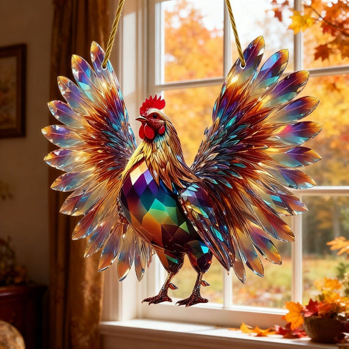 🐓 Elegant Rooster Sun Catcher