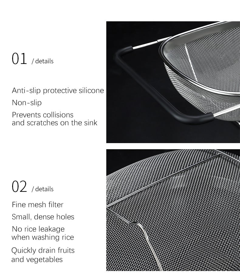 Sink Stainless Steel Oval Colander