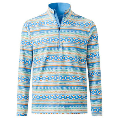 MAELREG Men’s Quarter Zip Golf Pullover, Dry Fit Long Sleeve Performance Sweatshirt, Moisture Wicking 1/4 Zip Printed Athletic Top