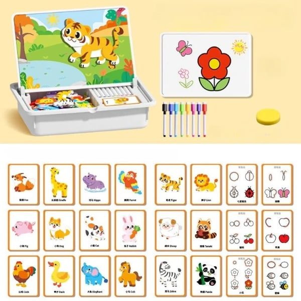✨HOT SALE 49% OFF💫Magnetic Puzzles Face Dress Up Travel Game Double Side Preschool Educational Learning Toy for Kids