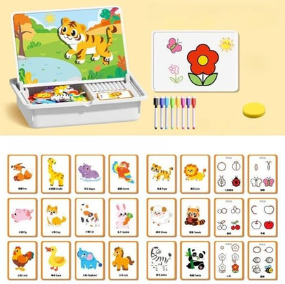 ✨HOT SALE 49% OFF💫Magnetic Puzzles Face Dress Up Travel Game Double Side Preschool Educational Learning Toy for Kids