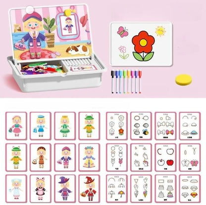✨HOT SALE 49% OFF💫Magnetic Puzzles Face Dress Up Travel Game Double Side Preschool Educational Learning Toy for Kids