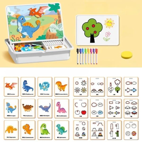 ✨HOT SALE 49% OFF💫Magnetic Puzzles Face Dress Up Travel Game Double Side Preschool Educational Learning Toy for Kids