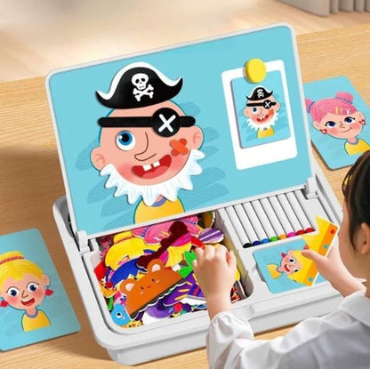 ✨HOT SALE 49% OFF💫Magnetic Puzzles Face Dress Up Travel Game Double Side Preschool Educational Learning Toy for Kids